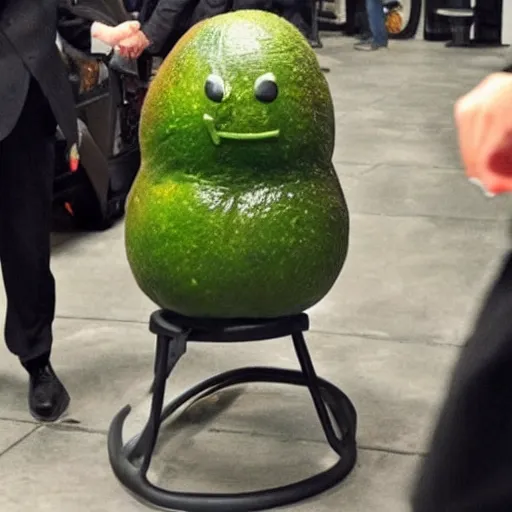 Prompt: elon musk as an avocado chair