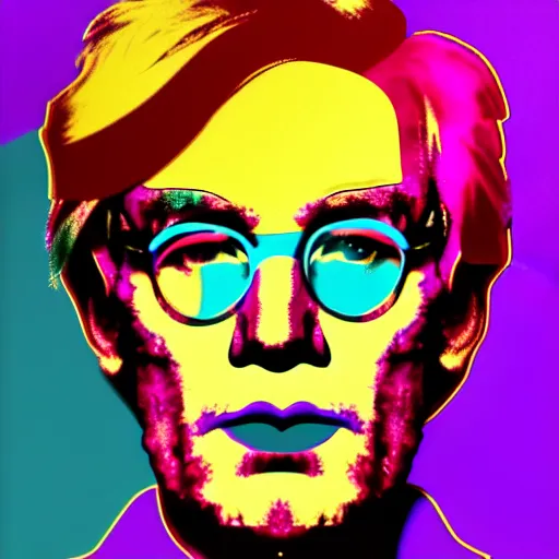 Image similar to an extremely psychedelic portrait of andy warhol, surreal, lsd, face, detailed, intricate, elegant, lithe, highly detailed, digital painting, artstation, concept art, smooth, sharp focus, illustration