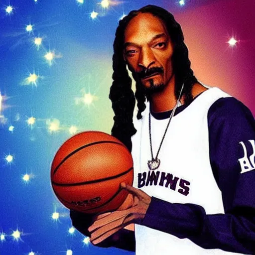 Image similar to “ snoop dogg in space jam, basketball, hero, blunt ”