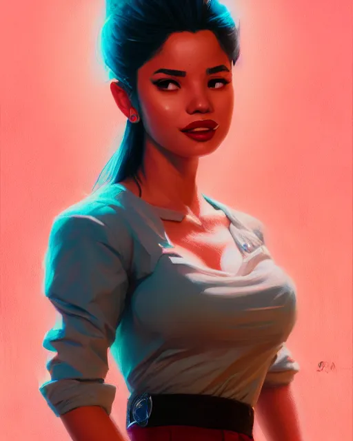 Prompt: highly detailed vfx portrait of selena quintanilla perez by stephen bliss, chalk, unrealengine, greg rutkowski, loish, rhads, beeple, chalk, makoto shinkai and lois van baarle, ilya kuvshinov, rossdraws, tom bagshaw, basil gogos