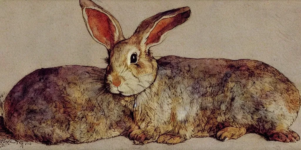 Prompt: a rabbit in the style carl larsson