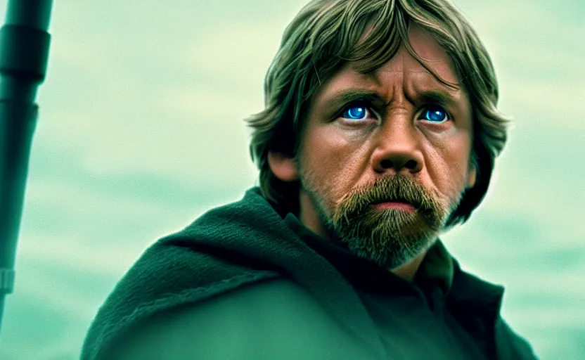 Image similar to hamster luke skywalker, movie still, star wars, cinematic, sharp focus, cinematic grain, cinematic lighting, 8 k