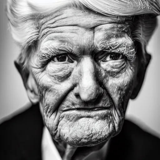 Prompt: dslr photo portrait still of 1 1 2 year old age 1 1 2 donald trump at age 1 1 2!!!, 8 5 mm f 1. 8