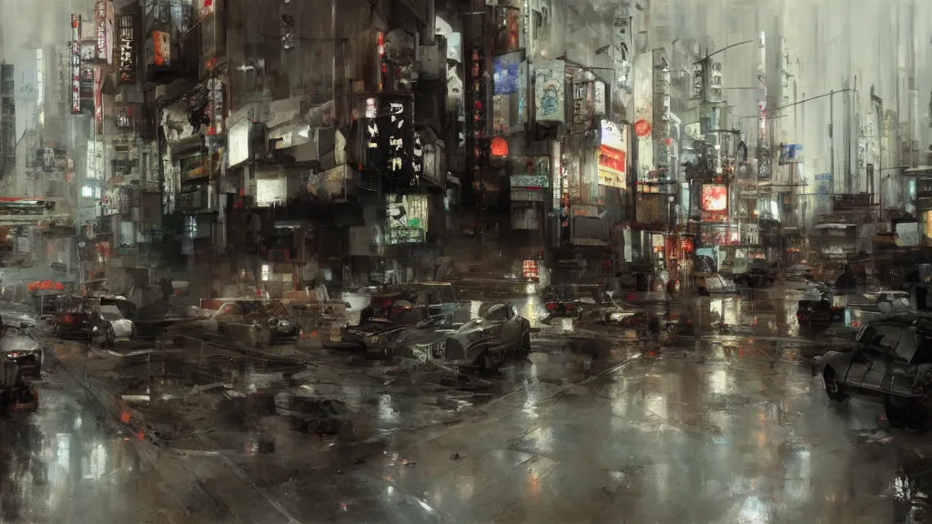 Image similar to tokyo ghetto by ruan jia, landscape