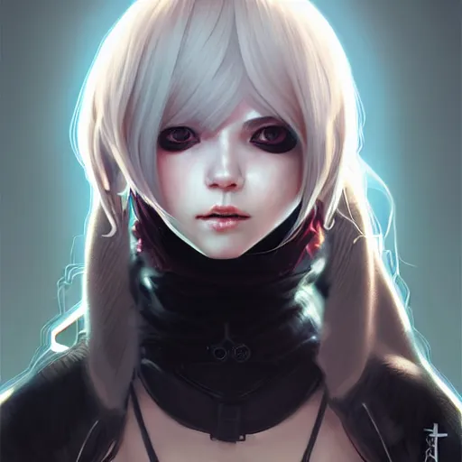 beautiful portrait of code vein character, tzuyu from