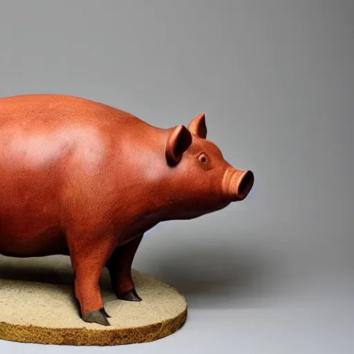 Image similar to sculpture of a pig, work in progress