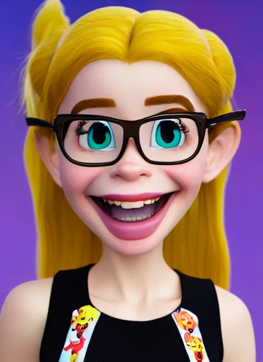 Prompt: portrait of Belle Delphine in the style of Disney Pixar, 3D, 4K