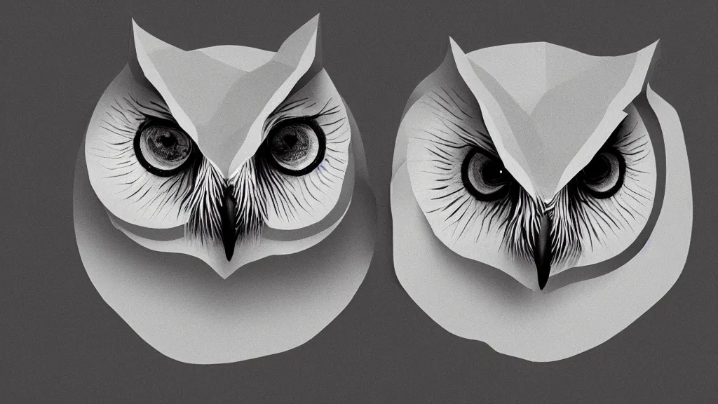 Image similar to optical illusion imperceptive irregular polygon owl