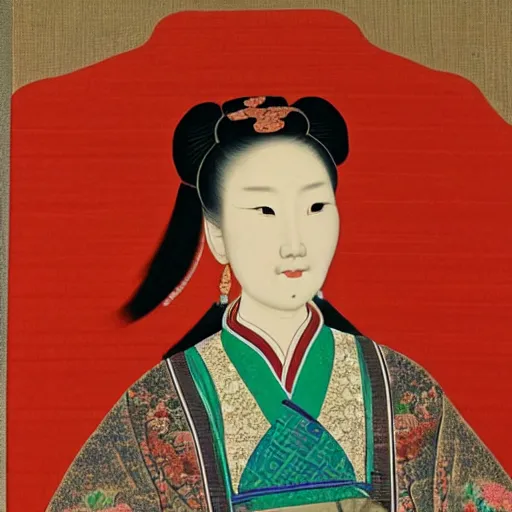 Image similar to chinese style portrait of a lady