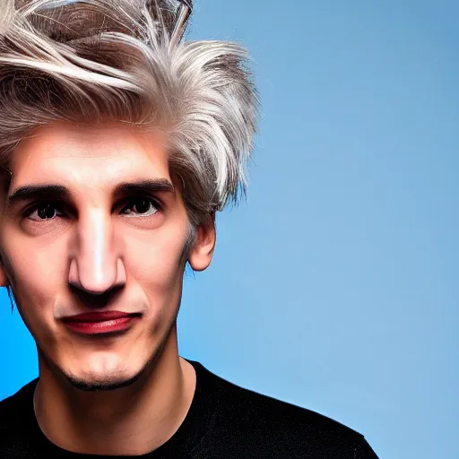 Image similar to xqc, big long nose, underbite