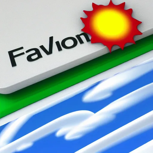 Image similar to favicon for weather app, 3 d render, widely used, icon, sunny, sun, detailed