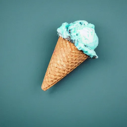 Prompt: a moldy ice cream cone