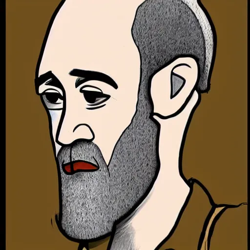 Prompt: cartoon michael stipe