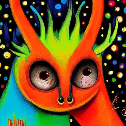 Prompt: a dik dik monster colorful, funny, abstract, digital art, fantasy, magic, trending on artstation, ultra detailed, professional illustration by Basil Gogos