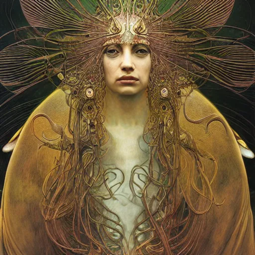 queen of jupiter by zdzisław beksinski, iris van | Stable Diffusion ...