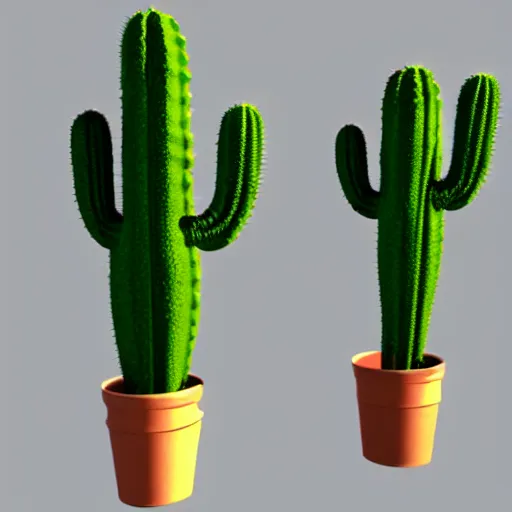 Image similar to 3d cactus man rigged