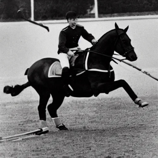 Prompt: stalin playing a polo game