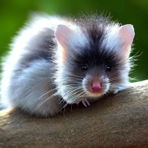 Image similar to cute fluffly small mammal with colorful fur, detailed, hd, sharp image