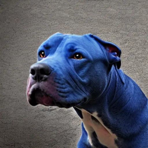 Image similar to big blue pitbull