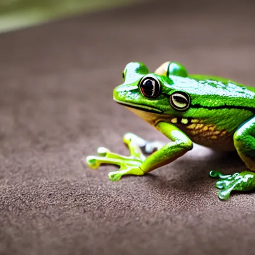 Prompt: frog with glasses