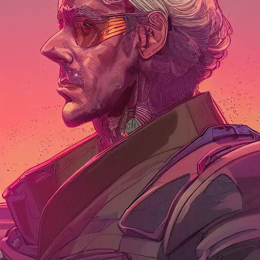 Prompt: a portrait of a noble lord with experienced eyes in a scenic environment by josan gonzalez and moebius, trending on artstation
