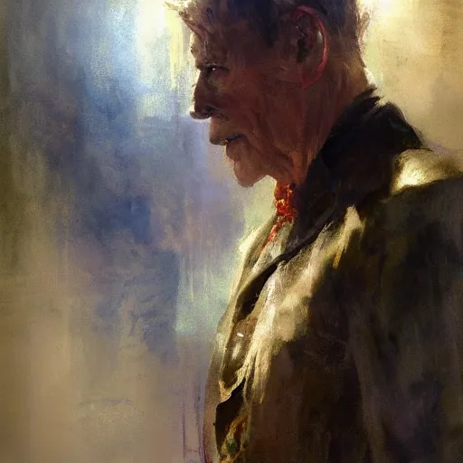 Image similar to the lone aging superhero, by jeremy mann, anders zorn.