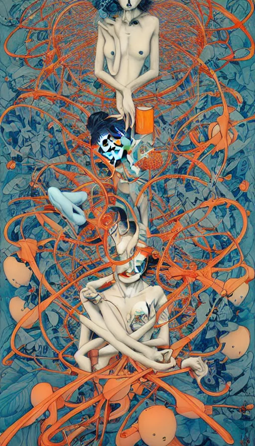 Image similar to the two complementary forces that make up all aspects and phenomena of life, by James Jean