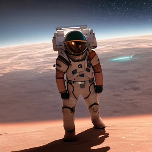 Image similar to arceus saves mark watney in the martian ( 2 0 1 5 ), film still