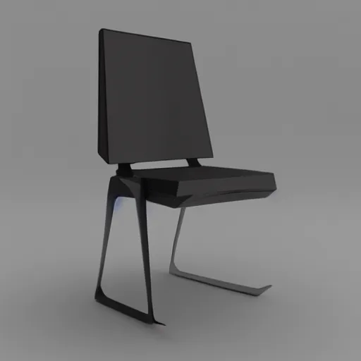 Prompt: dinning chair, futuristic, techno, cyberpunk, product design, 3 d render, concept, fun, swag