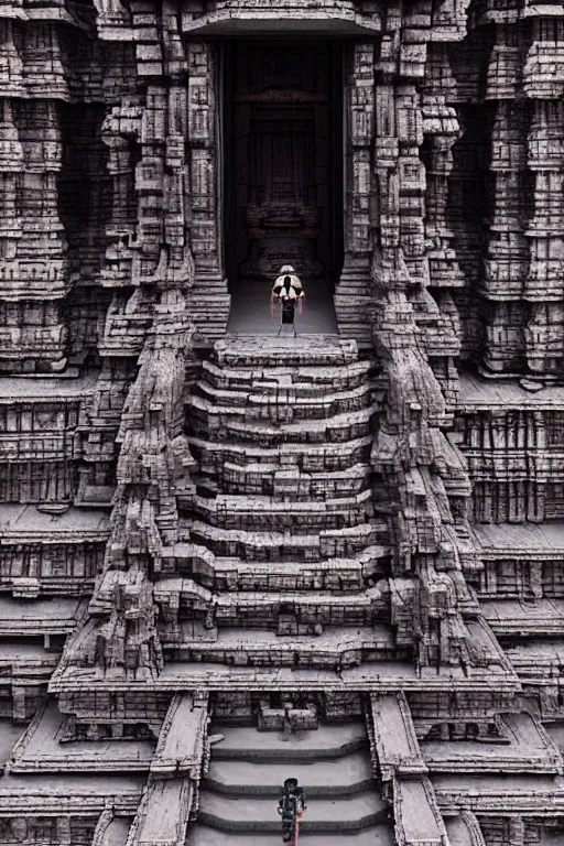 Image similar to alien portal made out of hindu temples by stanley kubrick and tooth wu and wlop and beeple