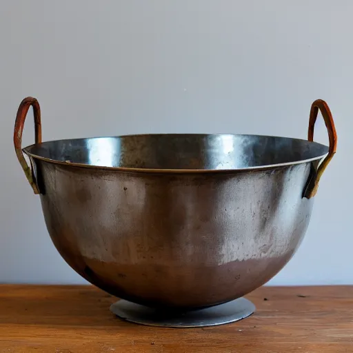 Image similar to large metal bowl with handles