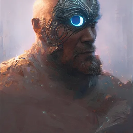 Image similar to portait of odin, glowing eyes, marvel comics, intricate, highly detailed, smooth, artstation, digital illustration by ruan jia and mandy jurgens and artgerm and wayne barlowe and greg rutkowski and zdislav beksinski