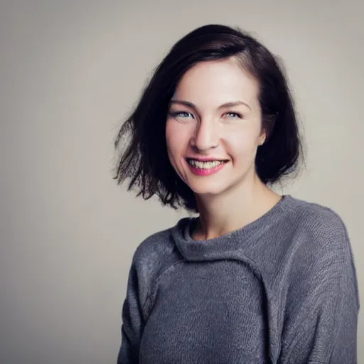 Prompt: face of a shy smiling woman, coherent, balance, lovely eyes, studio photo, soft light