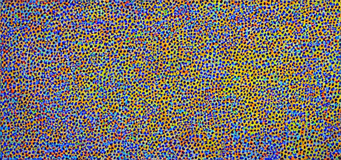 Image similar to morning sun by yayoi kusama