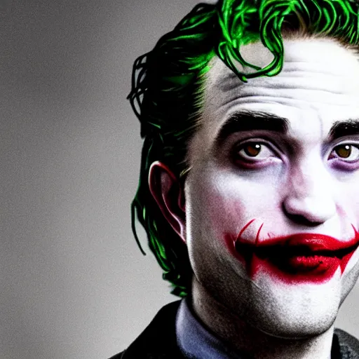 Prompt: Robert Pattinson as The Joker, photograph 4k