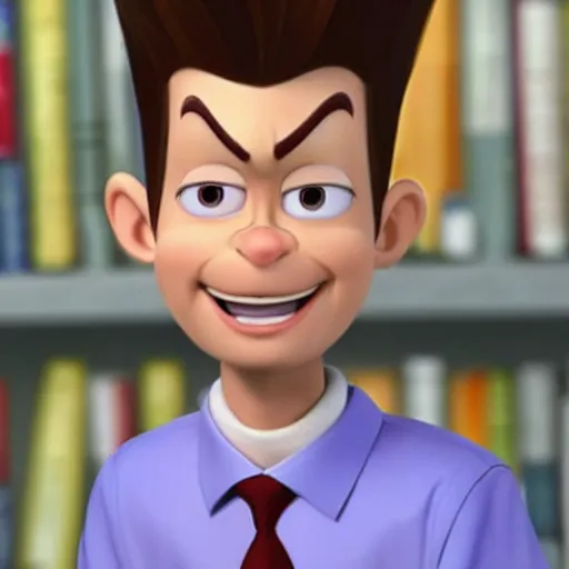 Image similar to Jimmy neutron as real human , wearing professor uniform