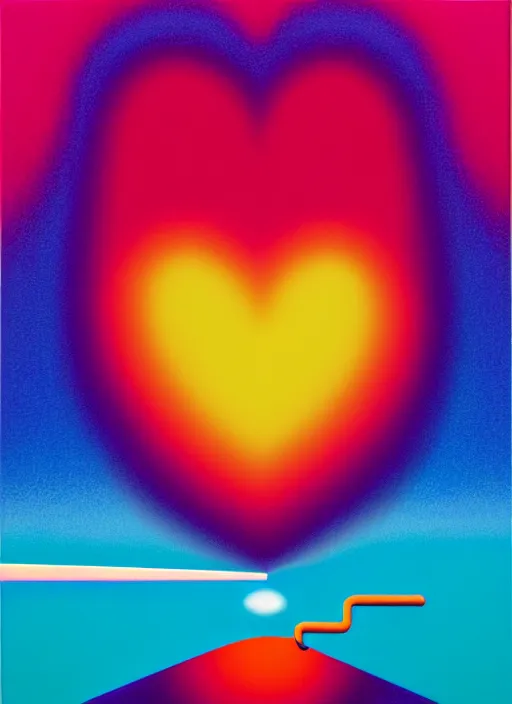 Image similar to love by shusei nagaoka, kaws, david rudnick, airbrush on canvas, pastell colours, cell shaded, 8 k