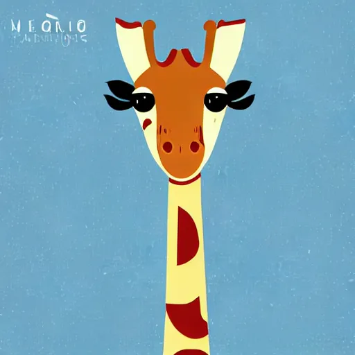 Prompt: a giraffe wearing a tie, digital art