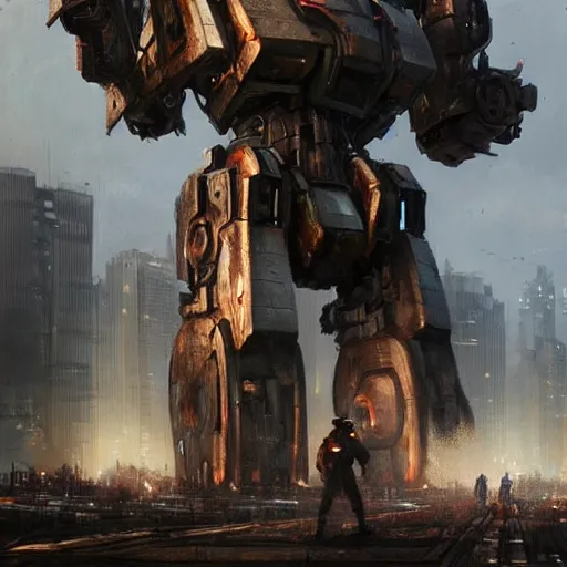 Prompt: a giant robot made from flesh and wood in a city, by greg rutkowski, by bayard wu, trending on artstation, digital art, apocalyptic, last moments of humanity