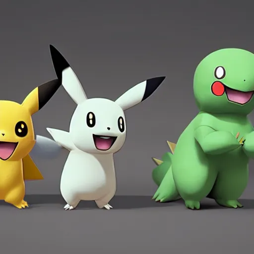 Image similar to new! pokemon that doesn't! exist, 3 d rendered