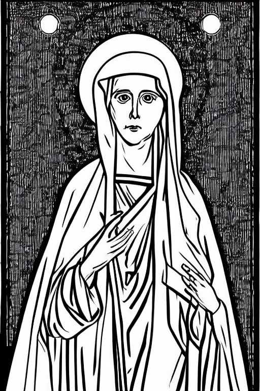 Image similar to digital art of saint catherine of siena vector art