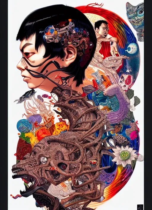 Image similar to akira, junji ito, tristan eaton, victo ngai, artgerm, rhads, ross draws,, intricate detailed, 8 k