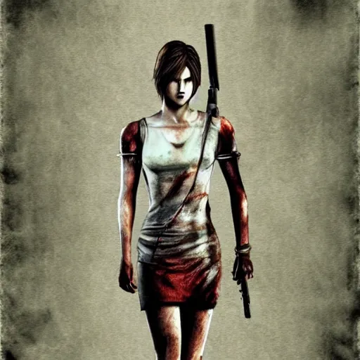 Image similar to Resident Evil Silent Hill crossover, promotional image, digital art