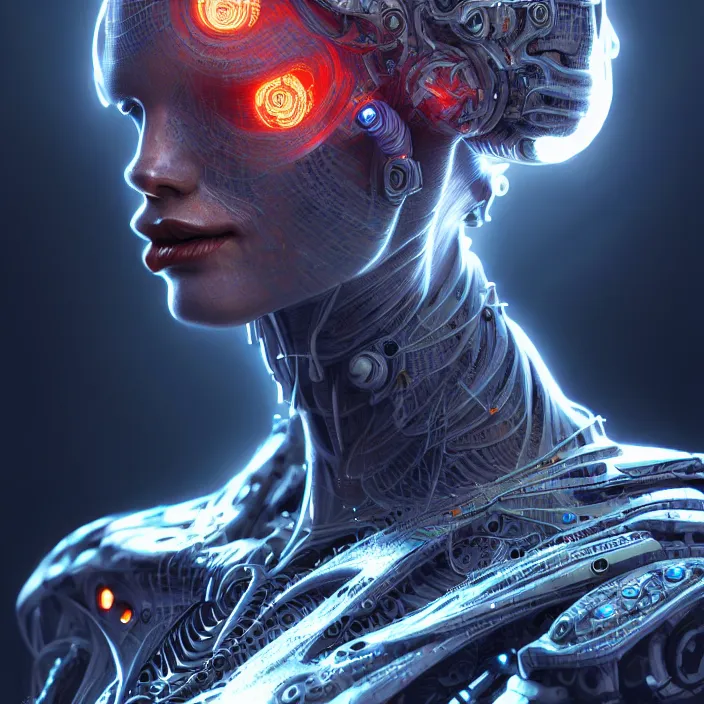 Image similar to organic cyborg, diffuse lighting, fantasy, intricate, highly detailed, lifelike, photorealistic, digital painting, artstation, illustration, concept art, smooth, sharp focus