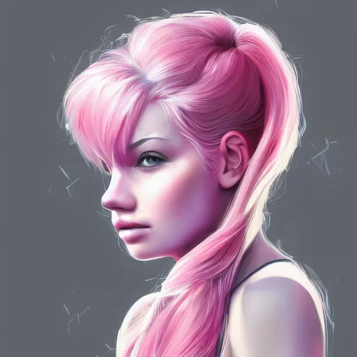 Prompt: teen girl, pink hair, gorgeous, amazing, elegant, intricate, highly detailed, digital painting, artstation, concept art, sharp focus, illustration