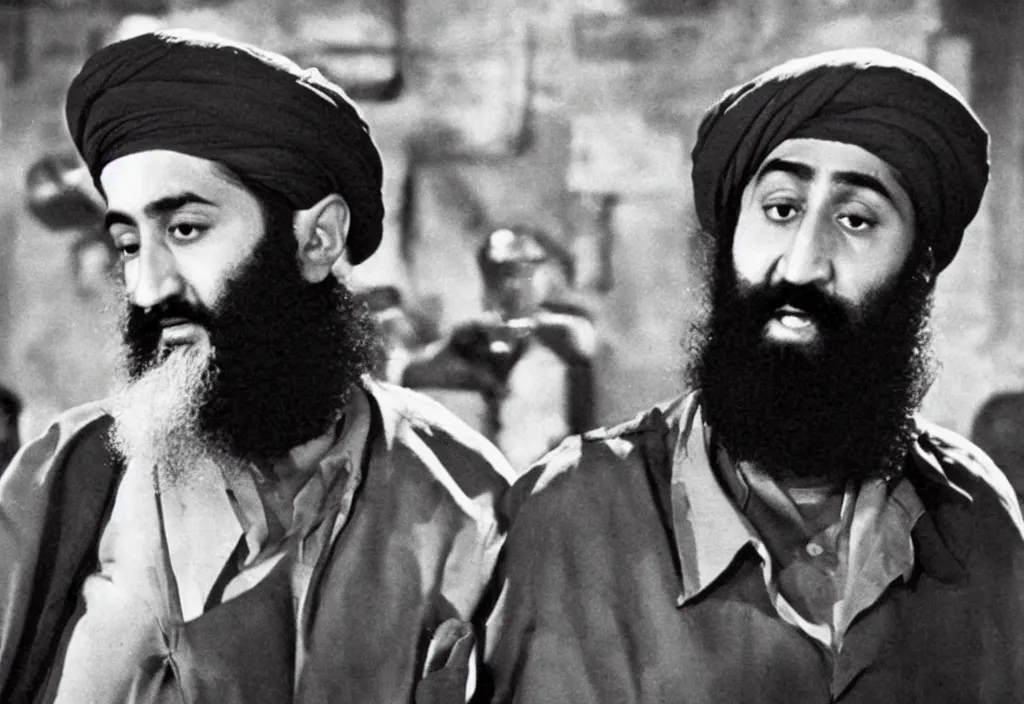 Image similar to osama bin laden in a 1 9 5 0 s noira film, detective