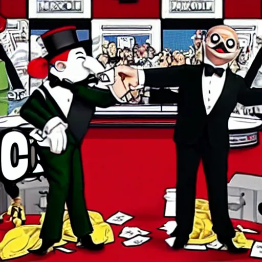 Image similar to Mr Monopoly in an Epic Rap Battles of History video