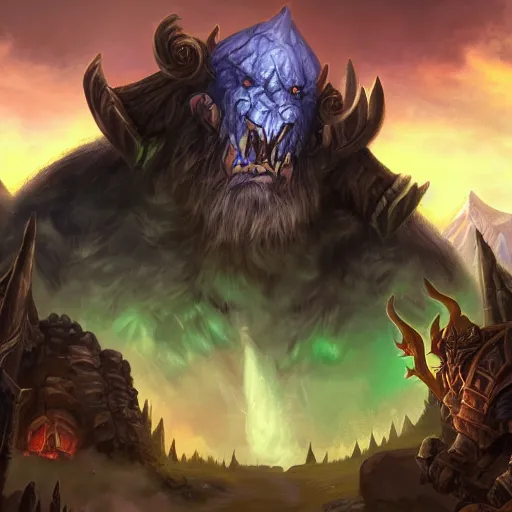 Image similar to mountain giant world of warcraft portrait