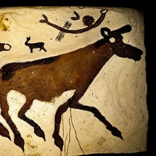 Image similar to hunting, altamira cave painting