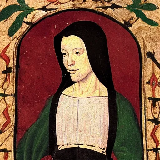 Prompt: a medieval portrait of vayne